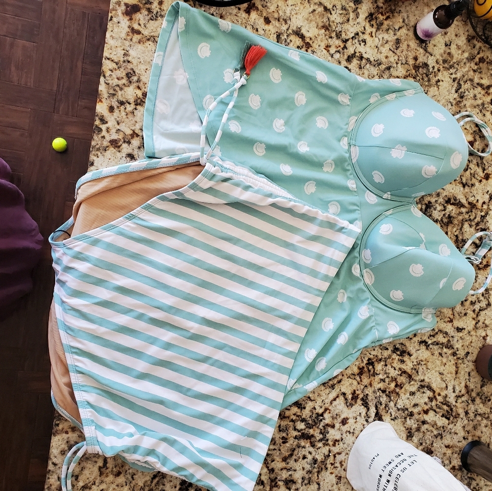 Swim by Cacique Tankini & High Waist Bottoms